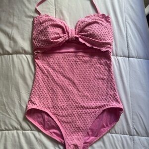 Kate Spade Marina Piccola Scalloped pink Swimsuit